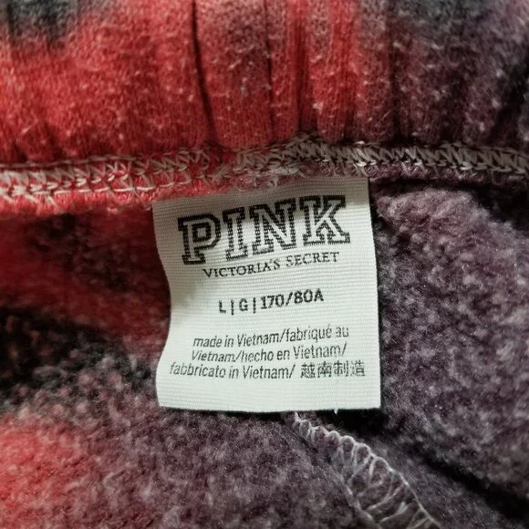 Victoria's Secret PINK sweatpants Large Supernova Tie Dye script logo colorful - Picture 14 of 15